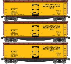 Accurail 4850 HO Scale 40' Wood Reefer Kit 3 Pack Lackawana LRX - NOS