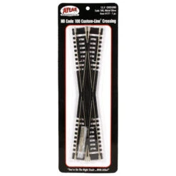 Atlas 177 HO Scale Code 100 Track 12.5 Degree Custom-Line Crossing