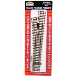 Atlas 561 HO Scale Code 83 #4 Custom Left Hand Turnout