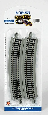Bachmann 44503 HO Scale E-Z Track 22" Radius Curve (4)