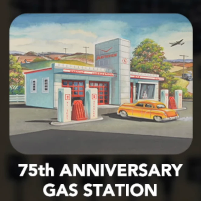 Bachmann Plasticville 45196 HO Scale 75th Anniversary Gas Station Kit 3 Bachmann Plasticville 45196 HO Scale 75th Anniversary Gas Station Kit