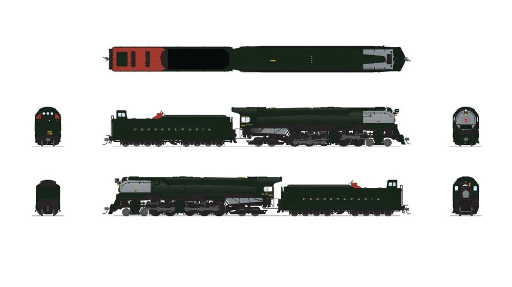 BLI 7803 HO Scale Pennsylvania Q2 Duplex 4-4-6-4 Steam Loco PRR 6182 Paragon4 Hybrid 4 BLI 7803 HO Scale Pennsylvania Q2 Duplex 4-4-6-4 Steam Loco PRR 6182 Paragon4 Hybrid - Image 2