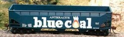 Bowser 41157 HO Scale 70 Ton 3 Bay Open Hopper Lackawana "Blue Coal" DL&W 72088 - NOS