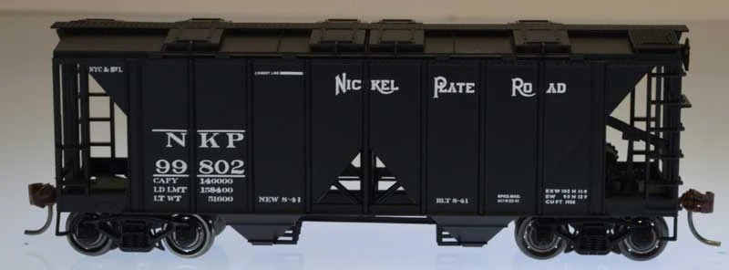 Bowser 56484 HO Scale 70 Ton 2 Bay Covered Hopper Kit Nickel Plate Road NKP 99802 - NOS 3 Bowser 56484 HO Scale 70 Ton 2 Bay Covered Hopper Kit Nickel Plate Road NKP 99802 - NOS