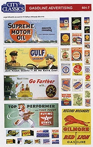 City Classics 501-7 HO Scale Gasoline Advertising Signs