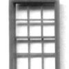 Grandt Line 5031 HO Scale 12 Pane 36x64" Double Hung Window (8 Pieces) -Bachmann Zone grandt line 5031 ho scale 12 pane 36x64 double hung window 8 pieces
