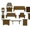 Lionel 1957250 HO Scale Furniture Set -Bachmann Zone lionel 1957250 ho scale furniture set