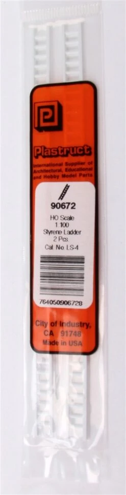 Plastruct Model Parts 90672 LS-4 HO Scale Ladder (2 Pack)