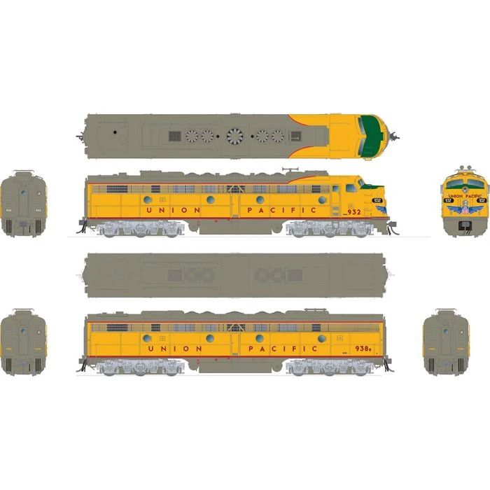 Rapido 028541 HO Scale EMD E8A + E8B Union Pacific UP 940 941B With DCC And LokSound 4 Rapido 028541 HO Scale EMD E8A + E8B Union Pacific UP 940 941B With DCC And LokSound - Image 2