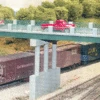 Rix Products 122 HO Scale Wrought Iron 50' Highway Overpass Kit With Pier -Bachmann Zone rix products 122 ho scale wrought iron 50 highway overpass kit with pier