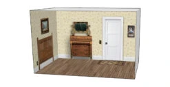 Roomettes 06-713-01 HO Scale Carlson's House Interior Kit (Fits Atlas 713) -Bachmann Zone roomettes 06 713 01 ho scale carlson s house interior kit fits atlas 713 3