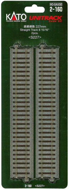 Kato 2160 HO Scale UniTrack 227mm 8-15/16" Straight (2 Pack)