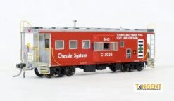 Tangent Scale Models 60024-01 HO Scale ICC B&O I-18 Caboose Chessie System Red Safety B&O C-3025