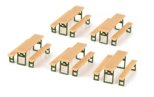 Walthers 949-4190 HO Scale Picnic Tables 5 Pack 3 Walthers 949-4190 HO Scale Picnic Tables 5 Pack