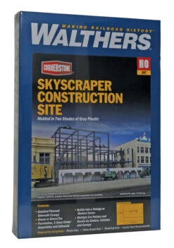 Walthers Cornerstone 933-3761 HO Scale Skyscraper Construction Site Kit -Bachmann Zone walthers cornerstone 933 3761 ho scale skyscraper construction site kit 2