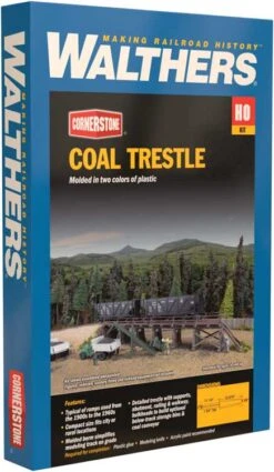 Walthers Cornerstone 933-4093 HO Scale Coal Trestle Kit -Bachmann Zone walthers cornerstone 933 4093 ho scale coal trestle kit b