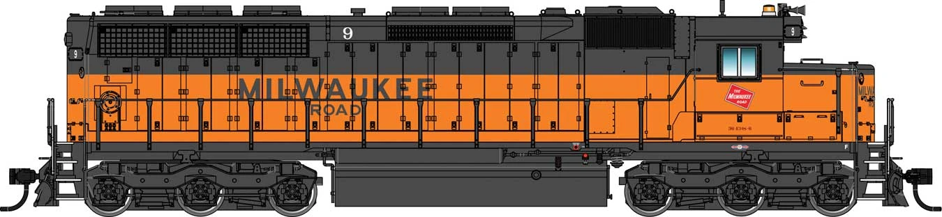 Walthers Proto 920-41152 HO Scale EMD SD45 Diesel Milwaukee Road MILW 9 DCC LokSound 3 Walthers Proto 920-41152 HO Scale EMD SD45 Diesel Milwaukee Road MILW 9 DCC LokSound