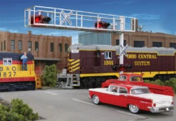 Walthers SceneMaster 949-4330 HO Scale Cantilever Grade Crossing Signal For Two Lane Road