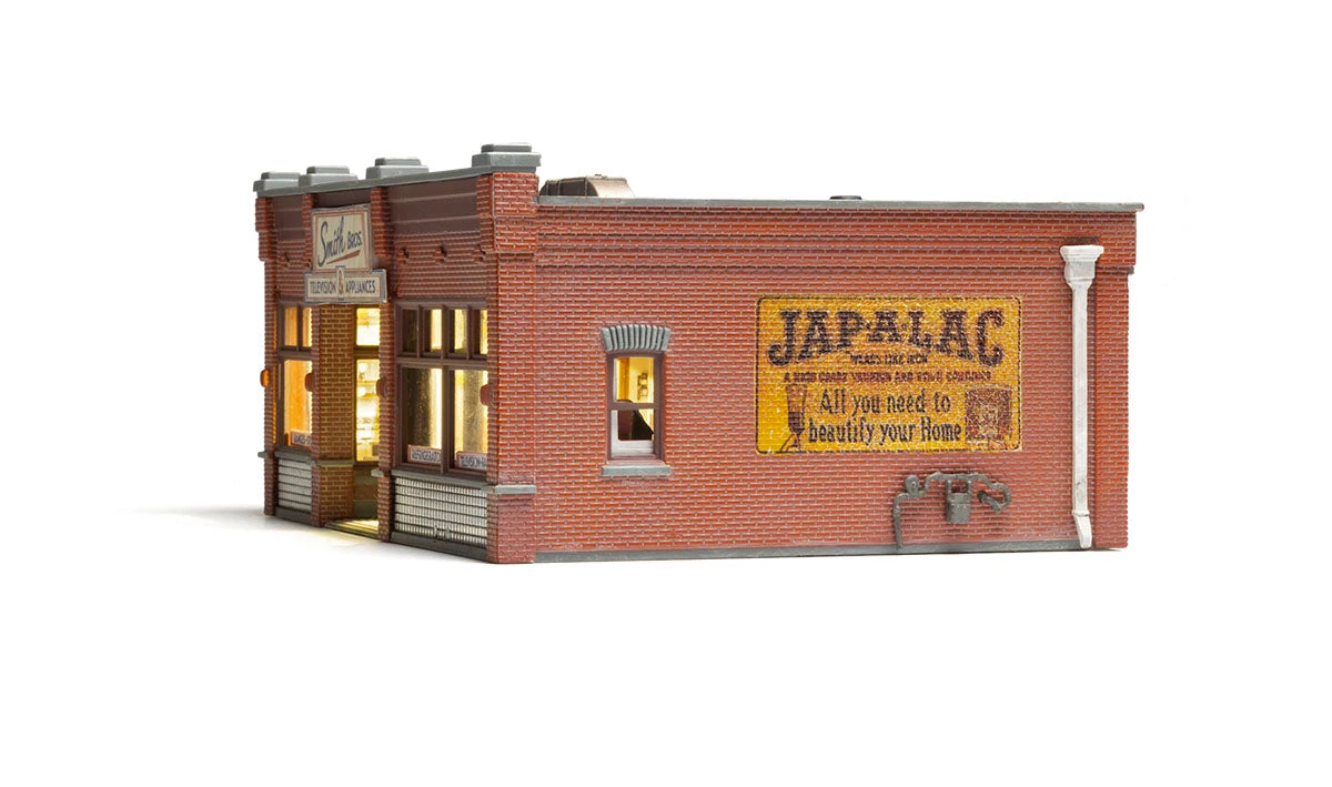Woodland Scenics Woodland BR5069 HO Scale Built Up Structure Smith Brothers TV & Appliance Store 5 Woodland Scenics Woodland BR5069 HO Scale Built Up Structure Smith Brothers TV & Appliance Store - Image 3