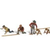 Woodland Scenics A1947 HO Scale Figures - Carpenter Crew -Bachmann Zone woodland scenics a1947 ho scale figures carpenter crew