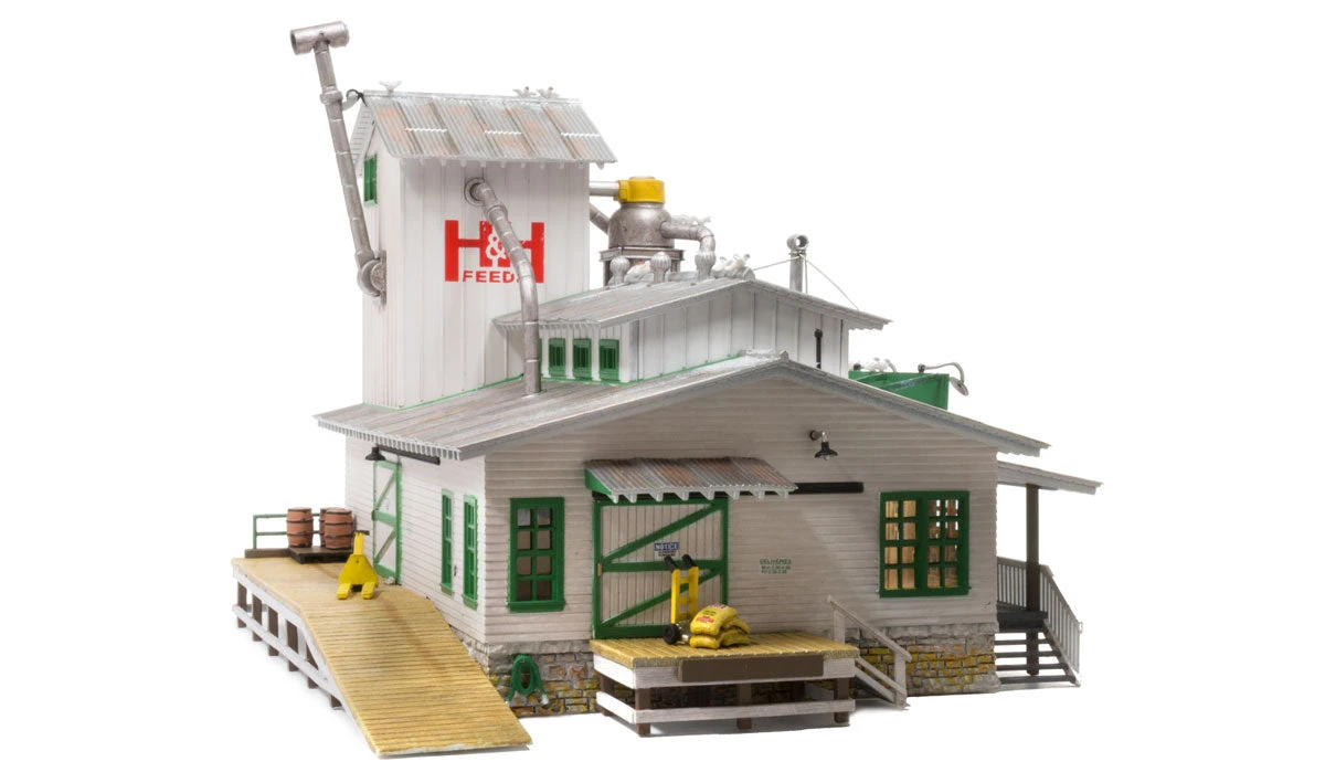 Woodland Scenics BR5059 HO Scale Built Up Structure - H&H Feed Mill 3 Woodland Scenics BR5059 HO Scale Built Up Structure - H&H Feed Mill