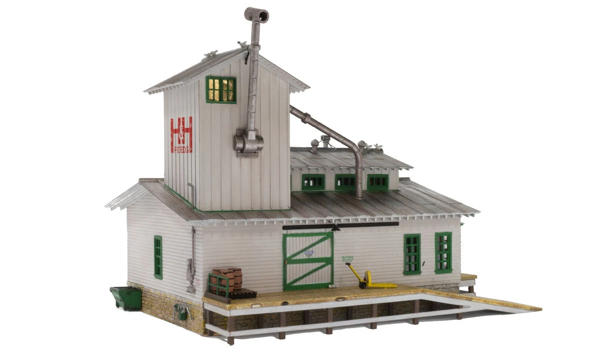 Woodland Scenics BR5059 HO Scale Built Up Structure - H&H Feed Mill 4 Woodland Scenics BR5059 HO Scale Built Up Structure - H&H Feed Mill - Image 2