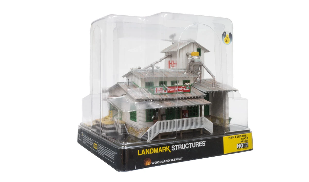 Woodland Scenics BR5059 HO Scale Built Up Structure - H&H Feed Mill 9 Woodland Scenics BR5059 HO Scale Built Up Structure - H&H Feed Mill - Image 7