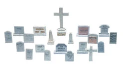 Woodland Scenics D201 HO Scale Scenic Details - Tombstones (20)